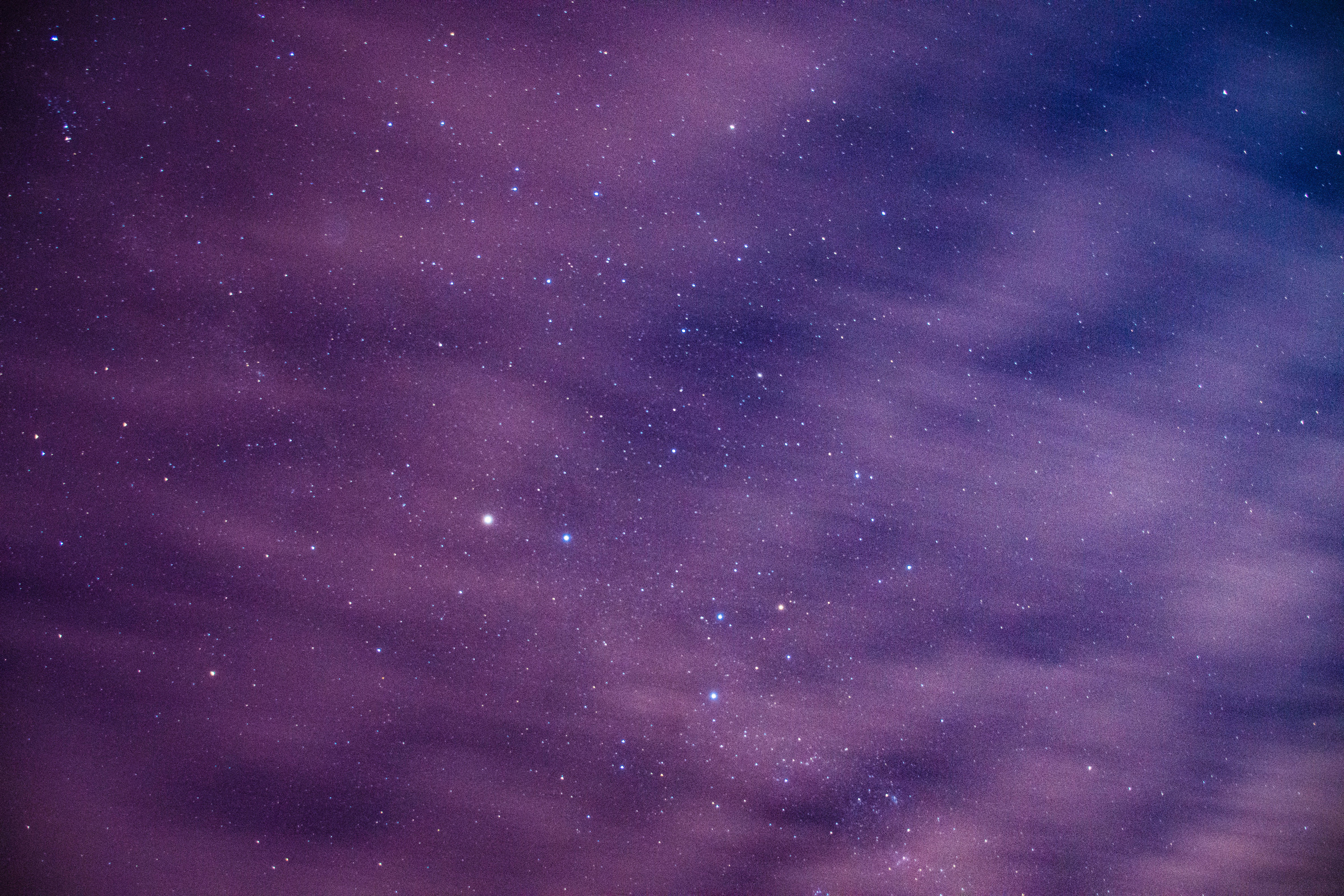 Bright night sky with luminous glowing stars